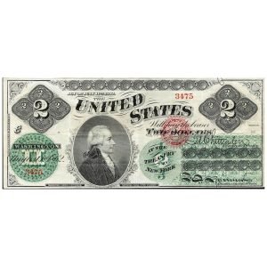 2 долара США 1862 рік